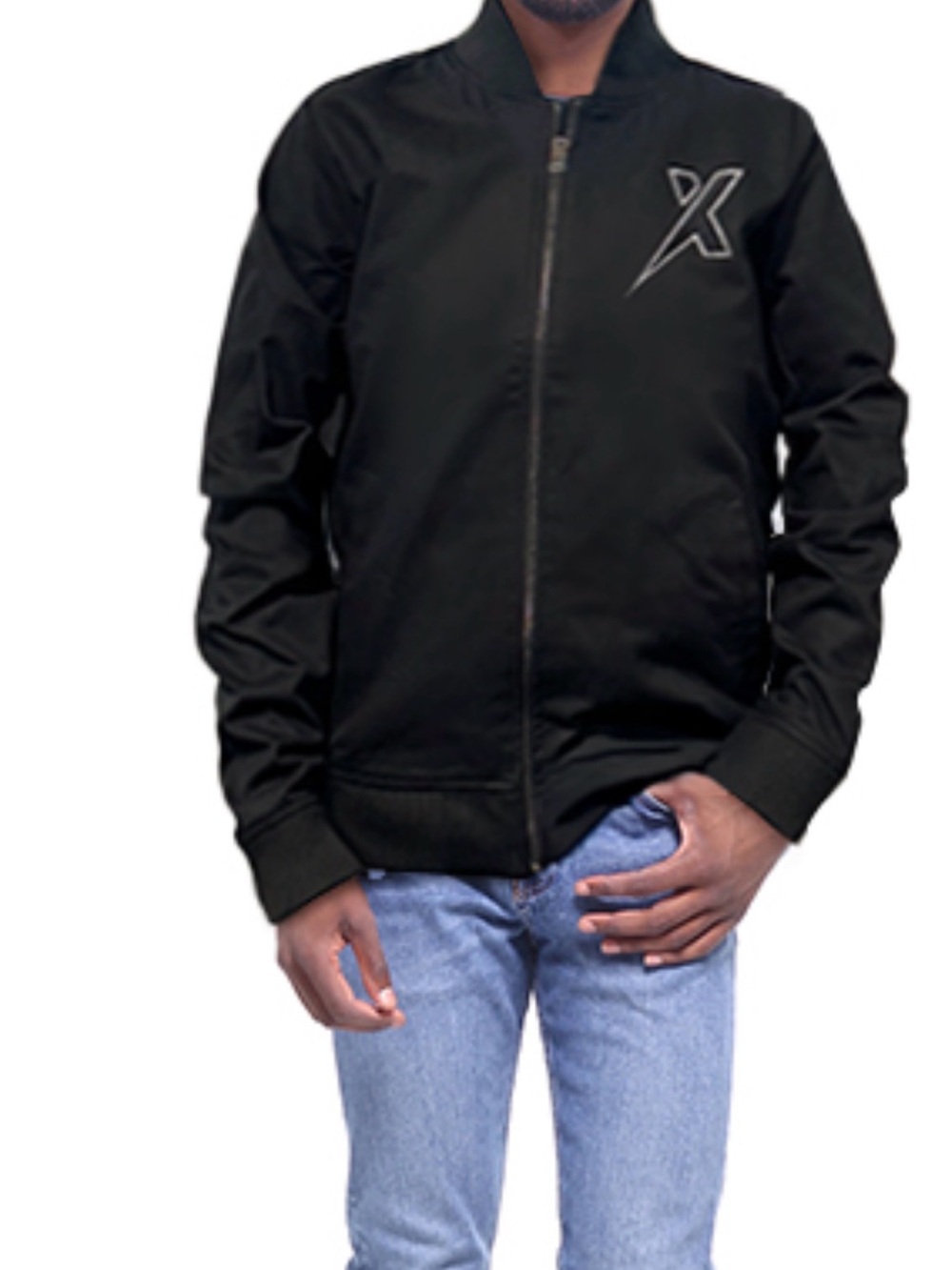 NEW ascolour Men’s Cotton Black Lightweight Jacket Energy X Urban Skater Size L